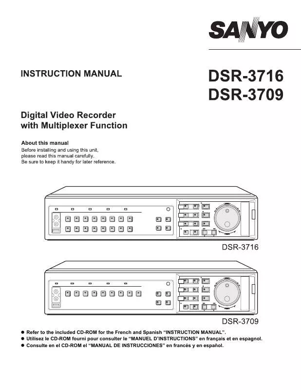 Mode d'emploi SANYO DSR-3709HXXXC