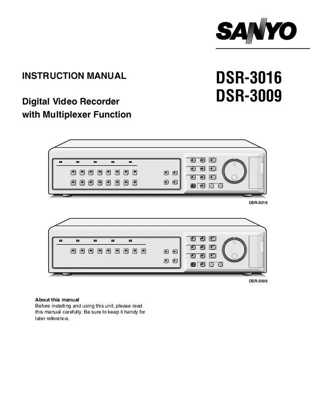 Mode d'emploi SANYO DSR3009