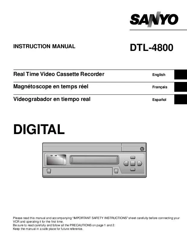 Mode d'emploi SANYO DTL4800