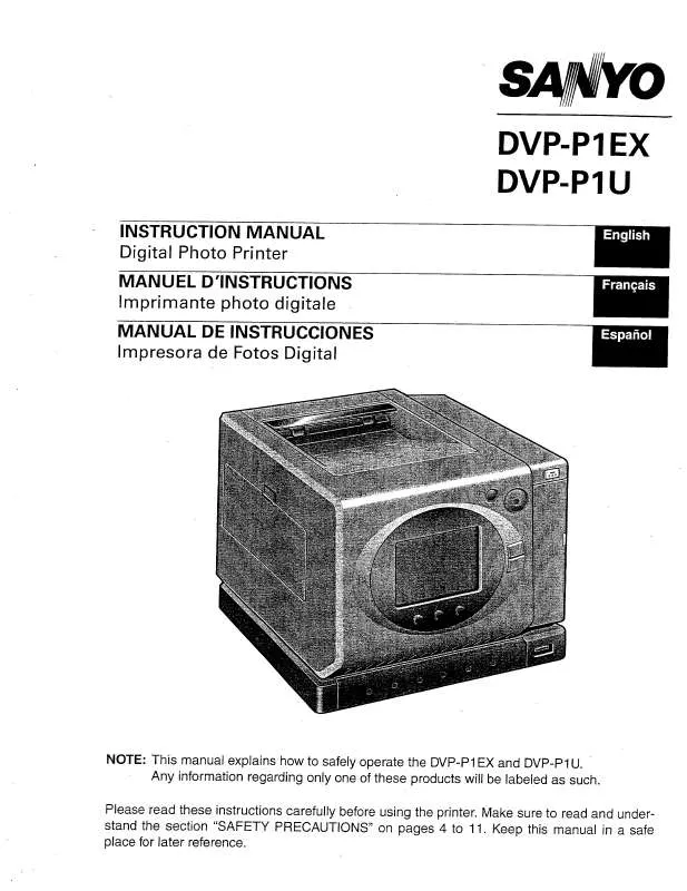 Mode d'emploi SANYO DVPP1EX