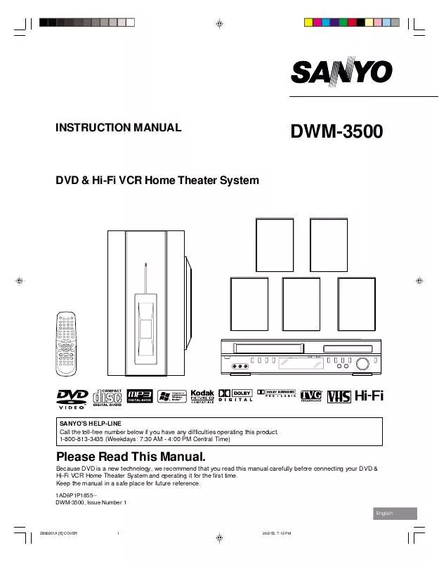 Mode d'emploi SANYO DWM-3500