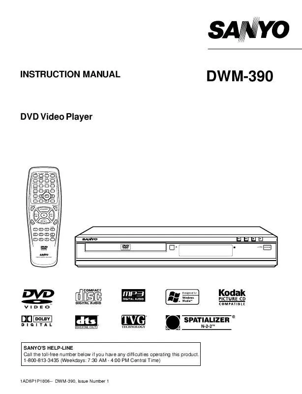 Mode d'emploi SANYO DWM-390