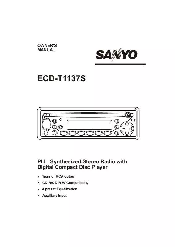 Mode d'emploi SANYO ECD-T1137S