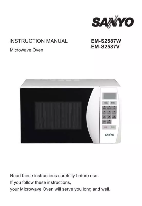 Mode d'emploi SANYO EM-S2587V