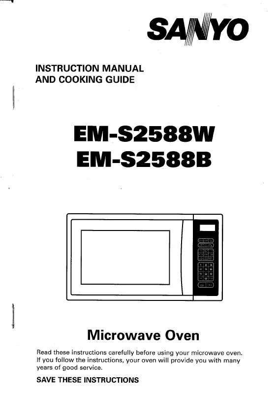 Mode d'emploi SANYO EM-S2588W/B