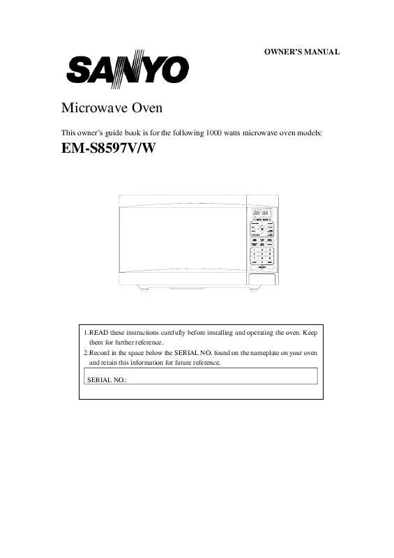 Mode d'emploi SANYO EM-S8597