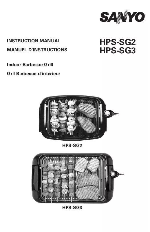 Mode d'emploi SANYO HPS-SG2