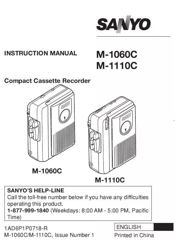 Mode d'emploi SANYO M1060C