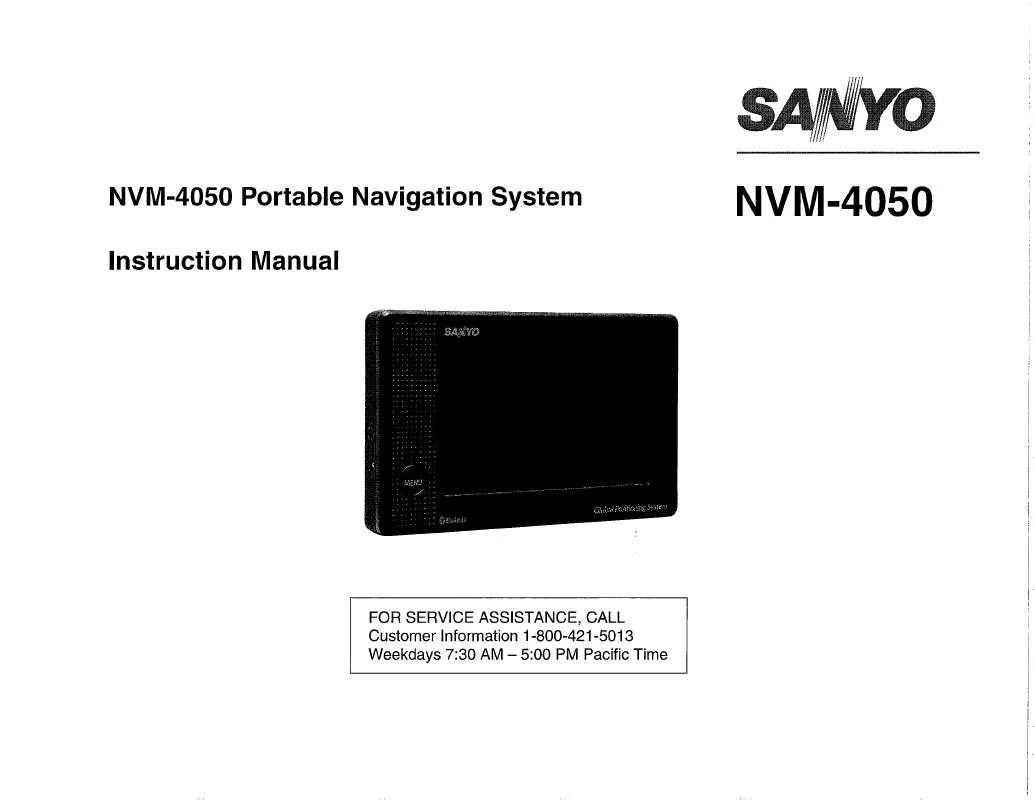 Mode d'emploi SANYO NVM-4050