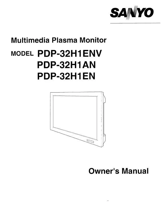 Mode d'emploi SANYO PDP32H1AN