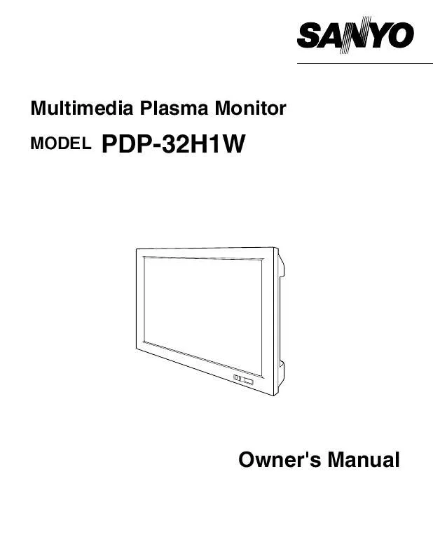 Mode d'emploi SANYO PDP32H1W