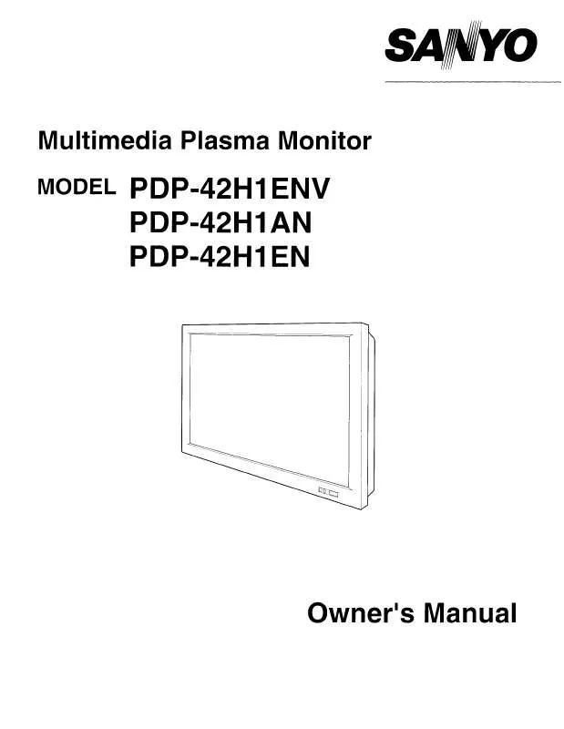 Mode d'emploi SANYO PDP42H1EN