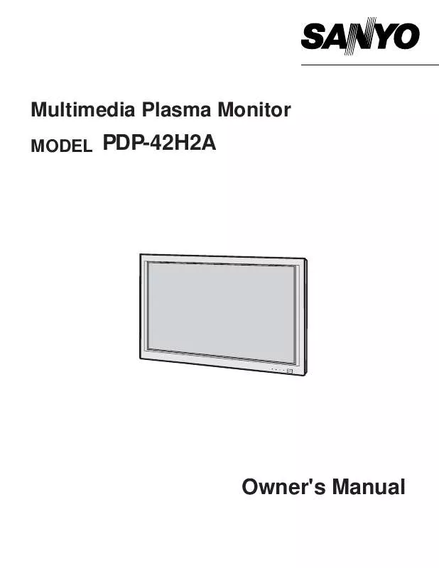 Mode d'emploi SANYO PDP42H2A