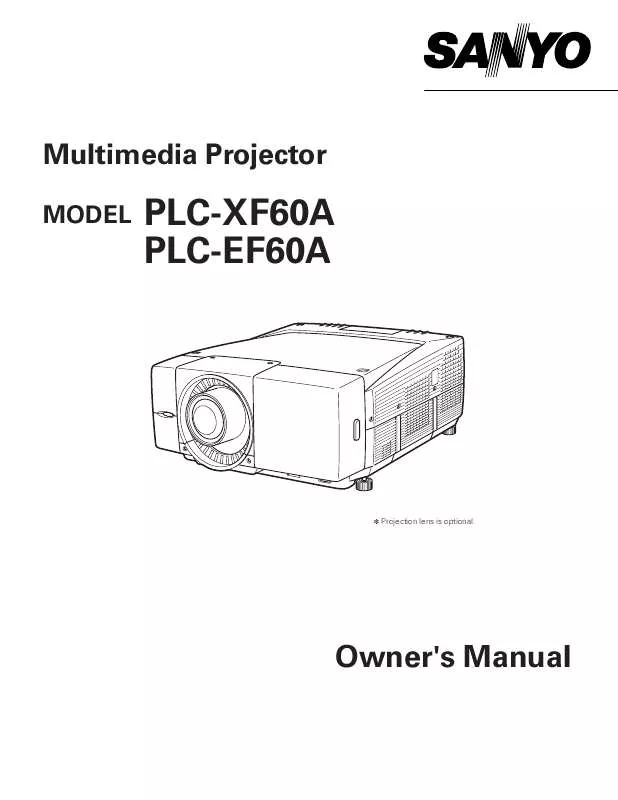 Mode d'emploi SANYO PLC-EF60A