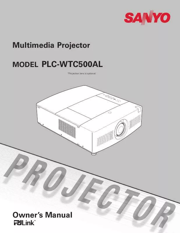 Mode d'emploi SANYO PLC-WTC500AL