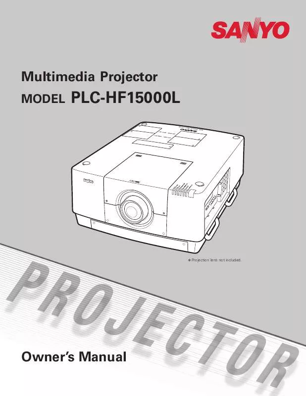 Mode d'emploi SANYO PLC-XF15000L