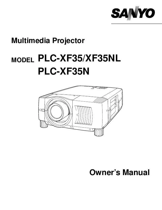 Mode d'emploi SANYO PLC-XF35N/NL