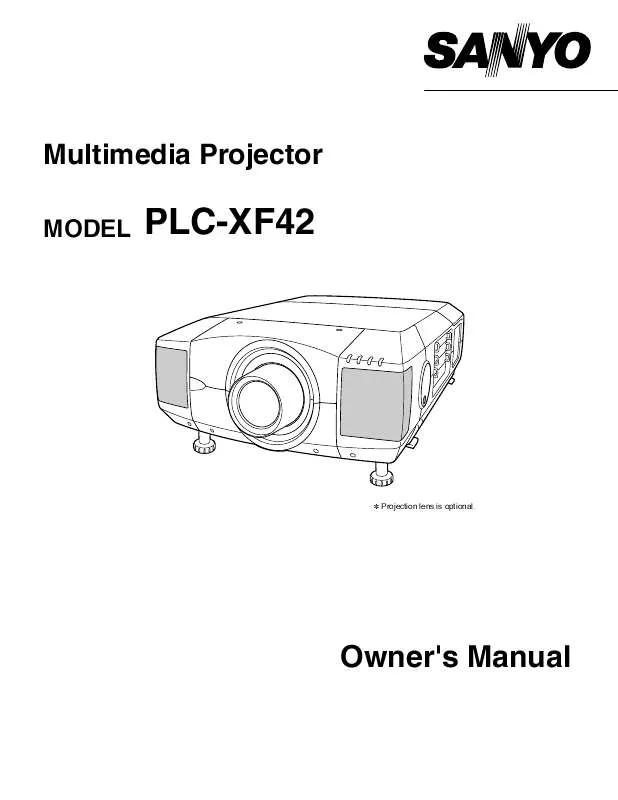 Mode d'emploi SANYO PLC-XF42