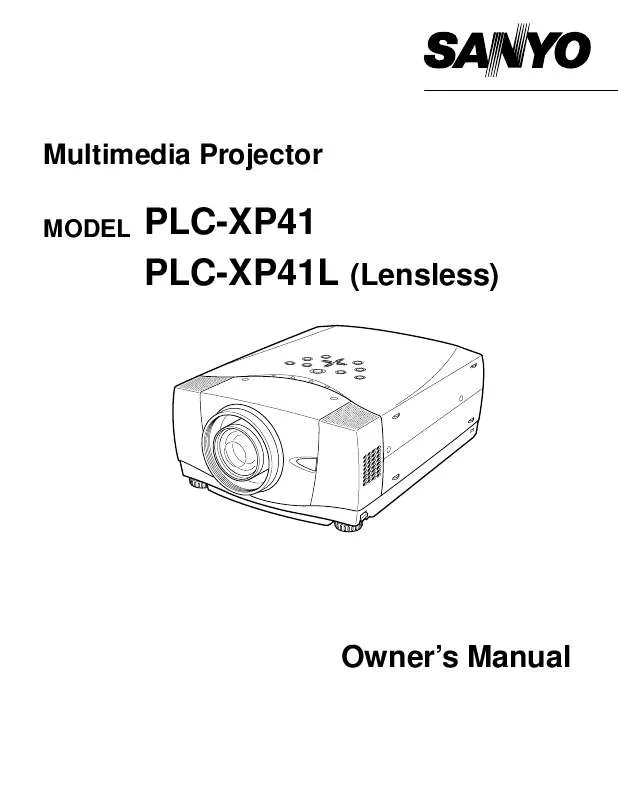 Mode d'emploi SANYO PLC-XP41/L