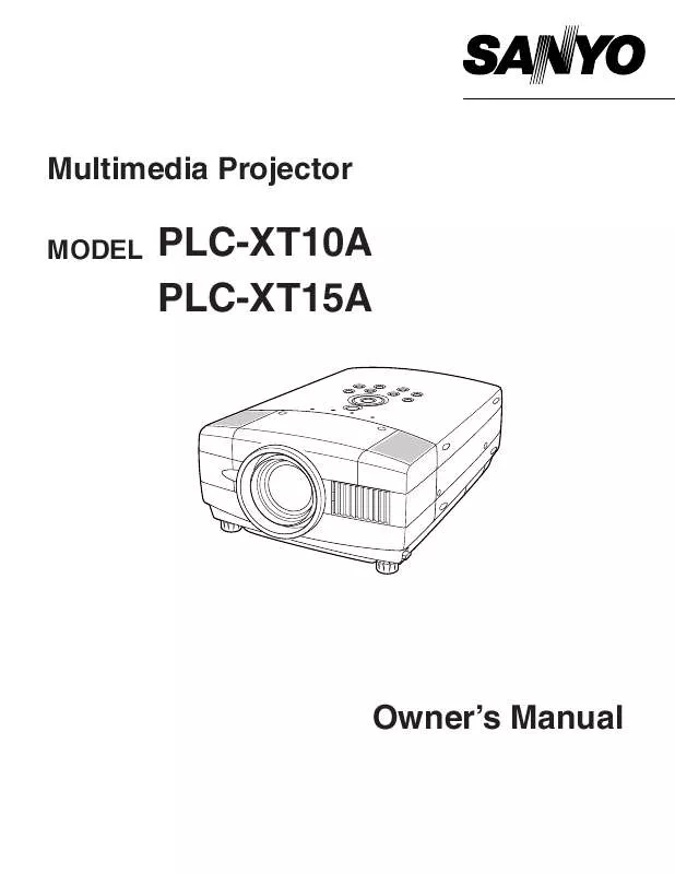 Mode d'emploi SANYO PLC-XT10A