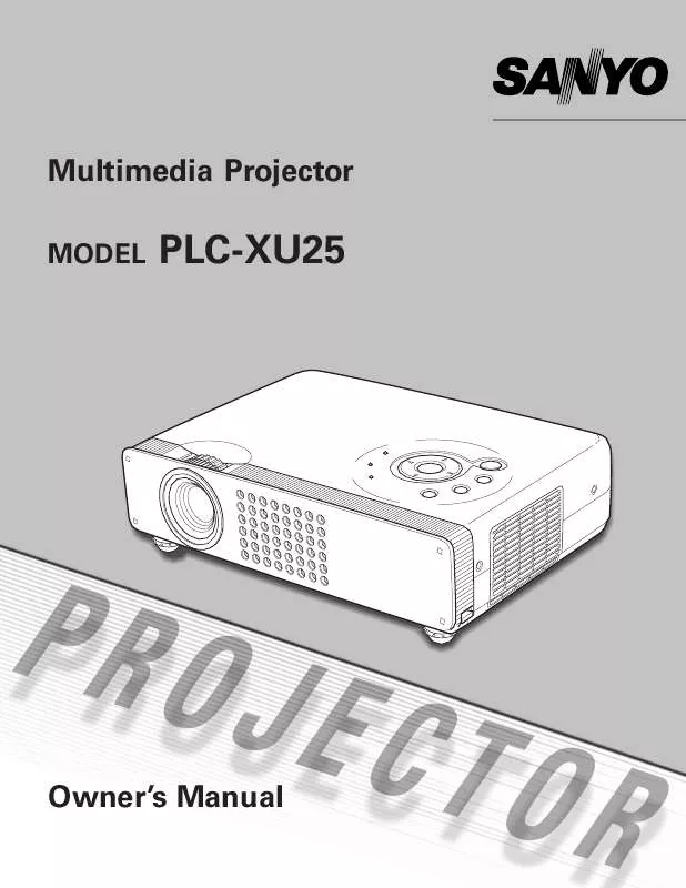 Mode d'emploi SANYO PLC-XU25