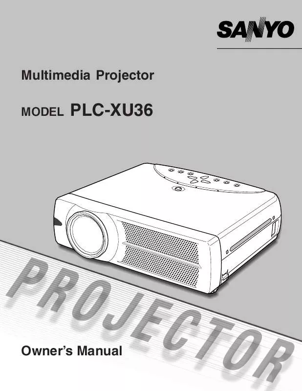 Mode d'emploi SANYO PLC-XU36