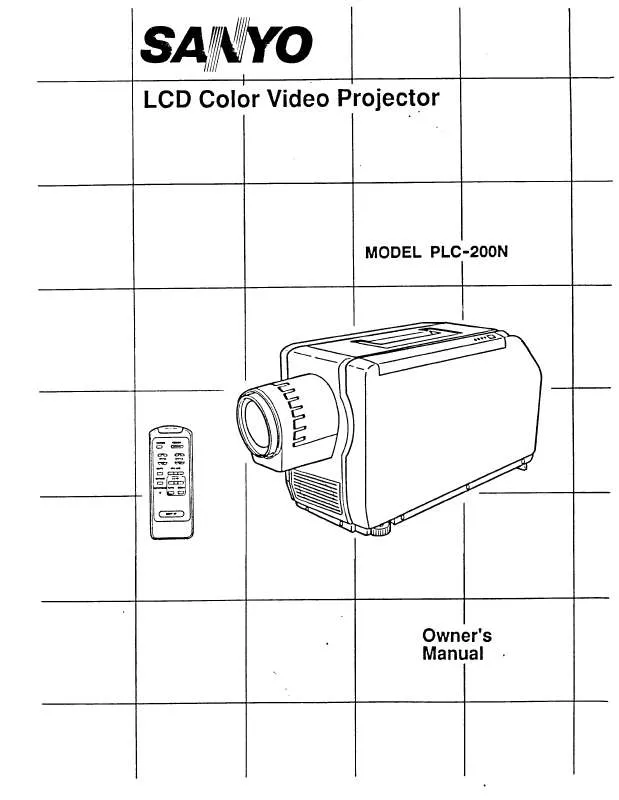 Mode d'emploi SANYO PLC200N