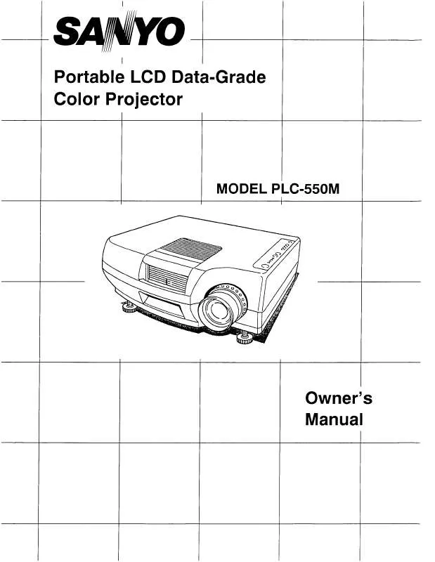 Mode d'emploi SANYO PLC550M