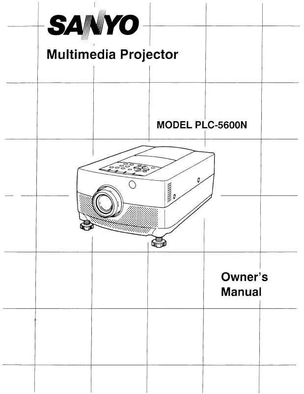 Mode d'emploi SANYO PLC5600N