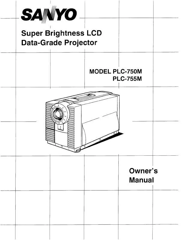 Mode d'emploi SANYO PLC755M