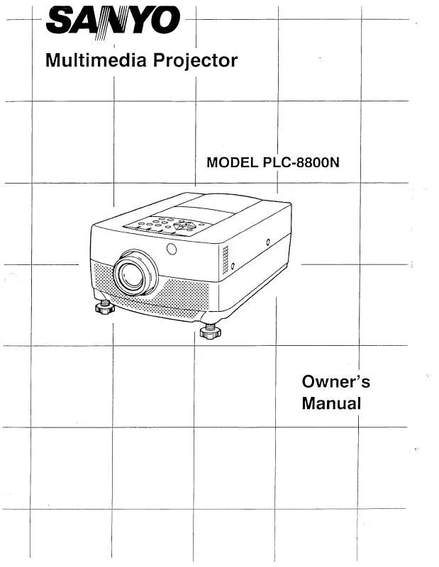 Mode d'emploi SANYO PLC8800N