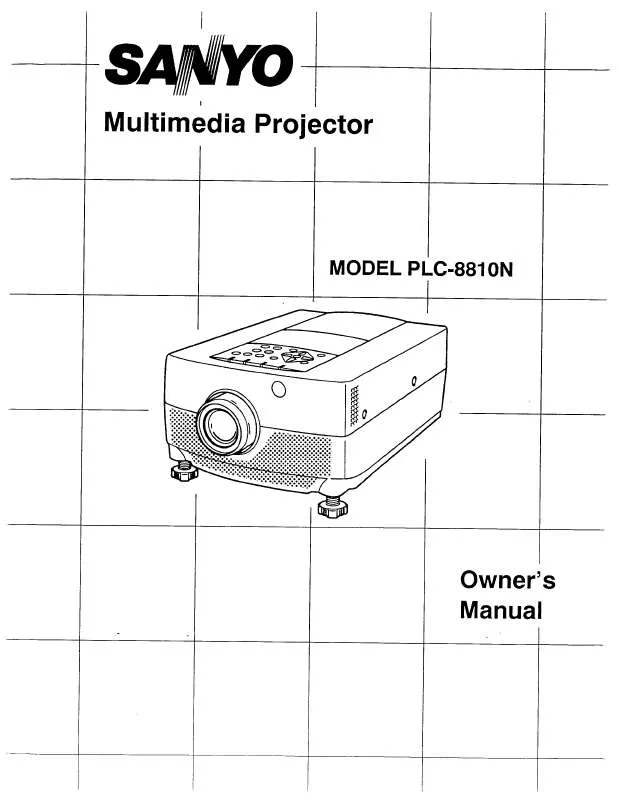 Mode d'emploi SANYO PLC8810N