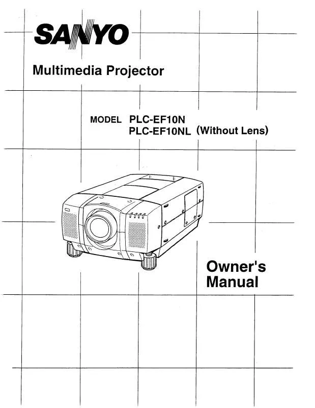 Mode d'emploi SANYO PLCEF10N