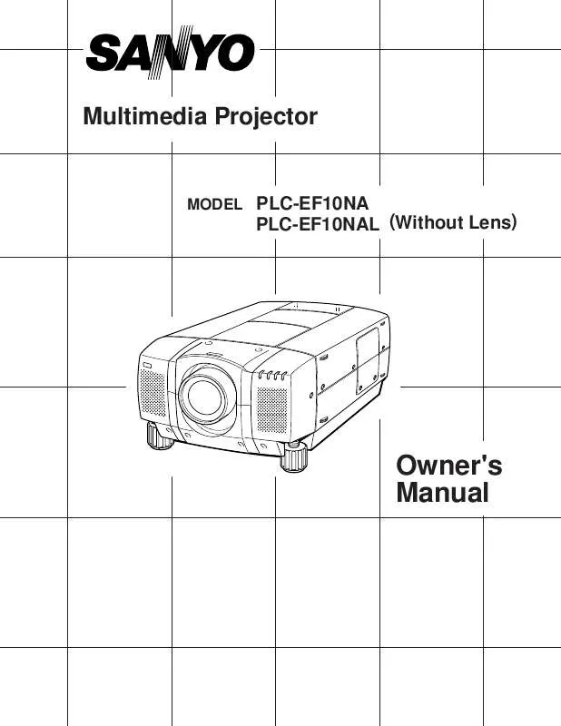 Mode d'emploi SANYO PLCEF10NA