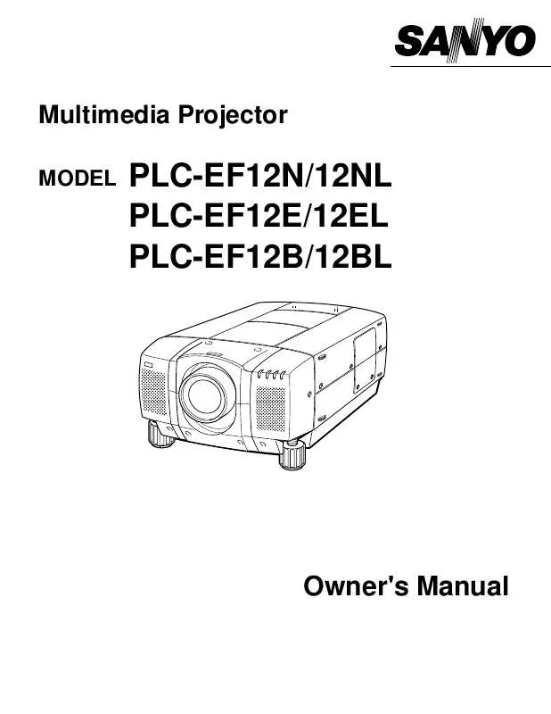 Mode d'emploi SANYO PLCEF12BL