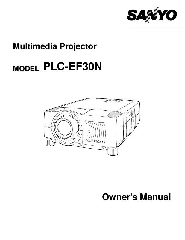 Mode d'emploi SANYO PLCEF30N