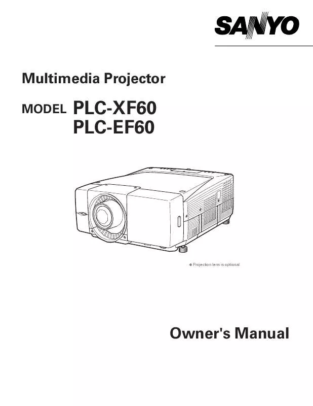 Mode d'emploi SANYO PLCEF60