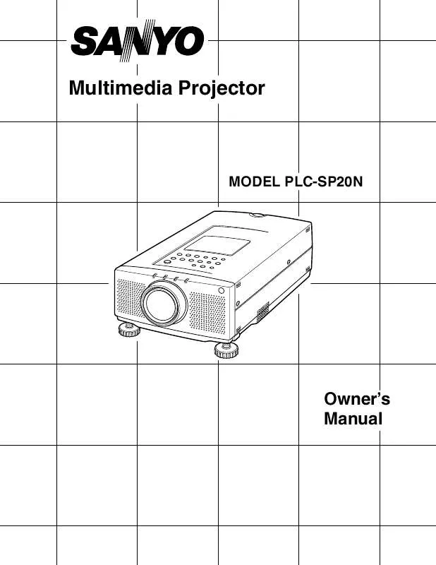 Mode d'emploi SANYO PLCSP20N