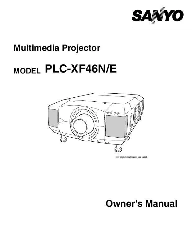 Mode d'emploi SANYO PLCXF46E