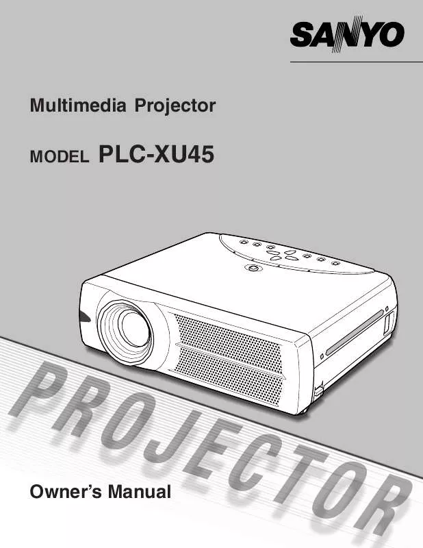 Mode d'emploi SANYO PLCXU45