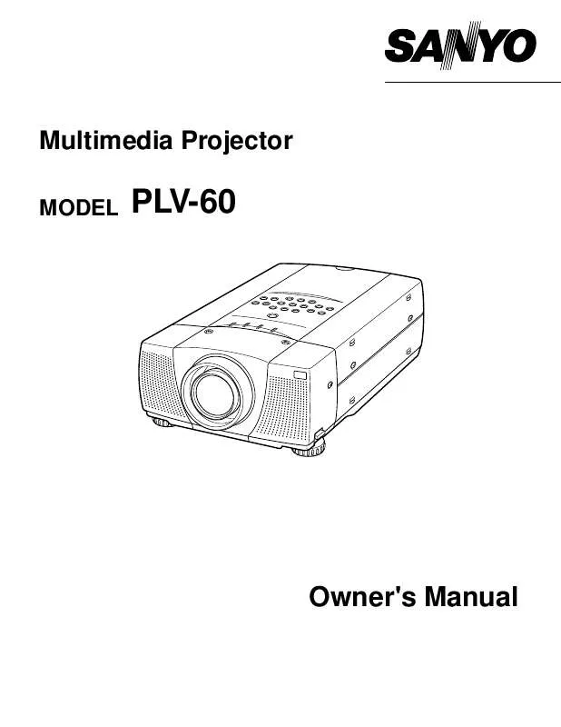 Mode d'emploi SANYO PLV-60K