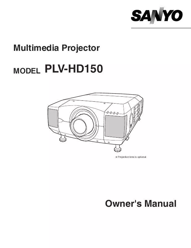 Mode d'emploi SANYO PLV-HD150