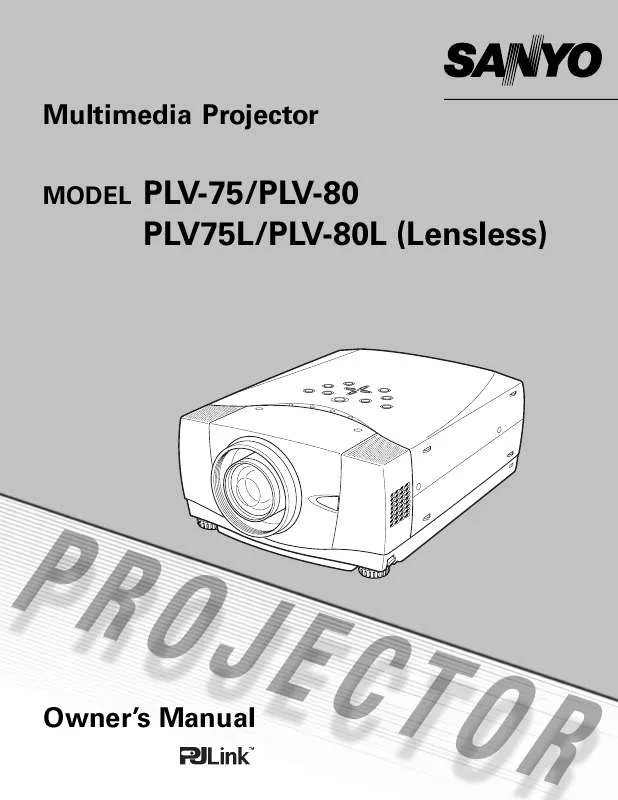 Mode d'emploi SANYO PLV75