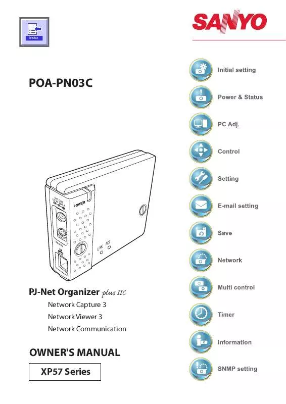 Mode d'emploi SANYO POA-PN03C