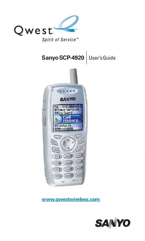 Mode d'emploi SANYO SCP4920