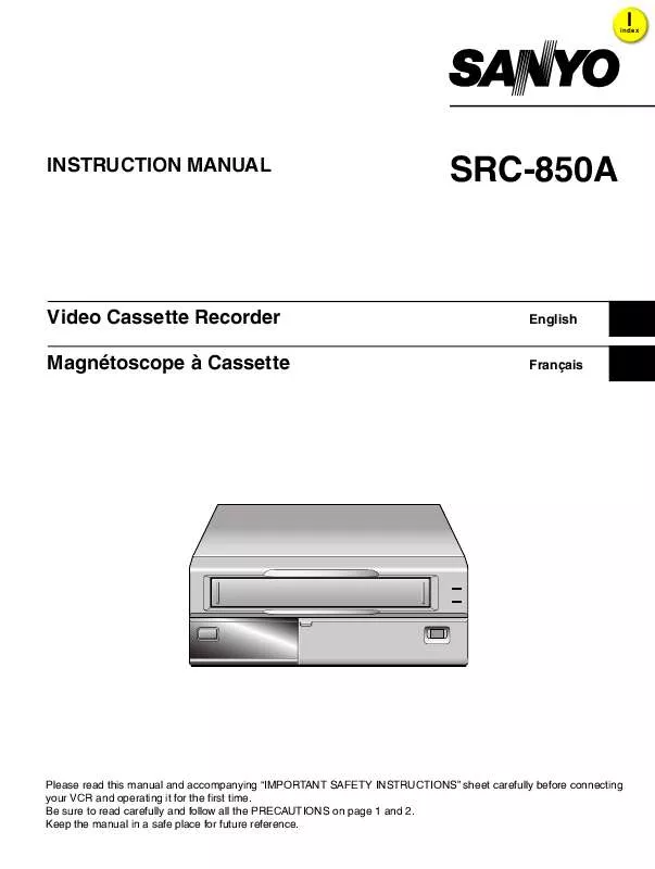 Mode d'emploi SANYO SRC850A