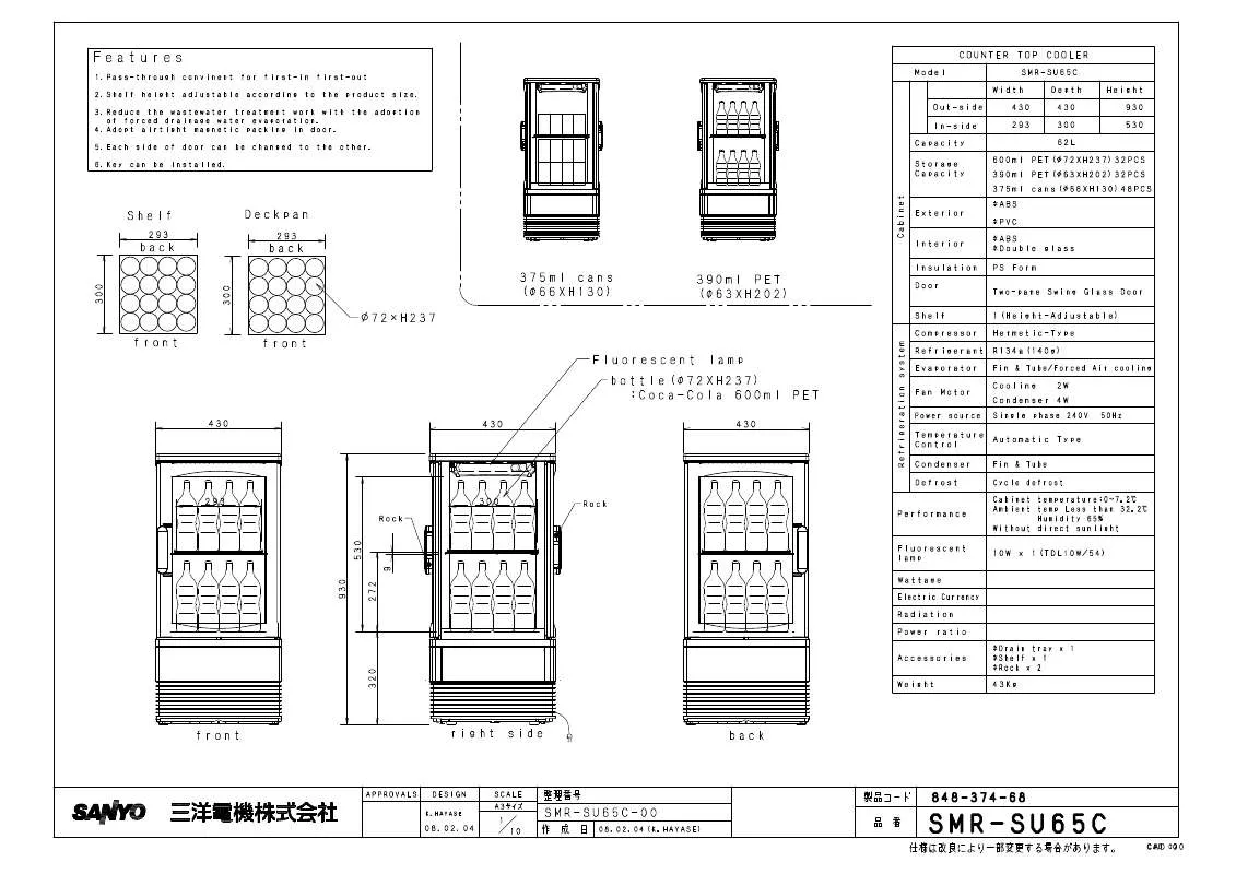 Mode d'emploi SANYO SRM-SU65