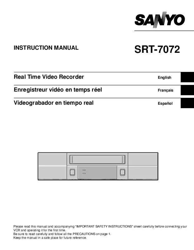 Mode d'emploi SANYO SRT-7072