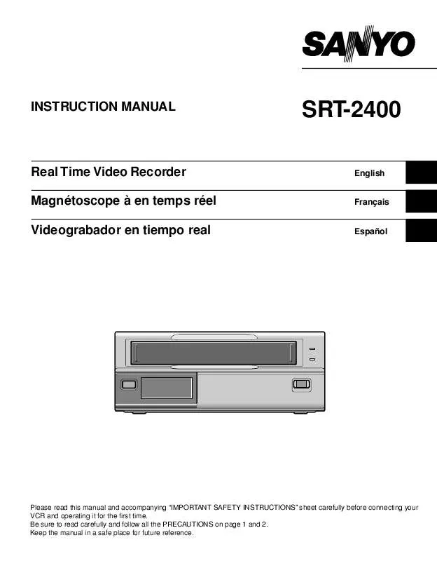 Mode d'emploi SANYO SRT2400