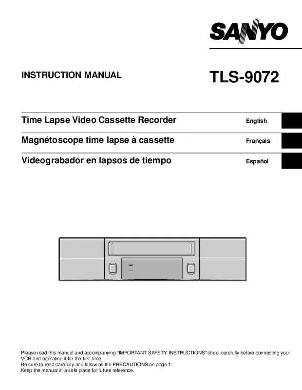 Mode d'emploi SANYO TLS-9072